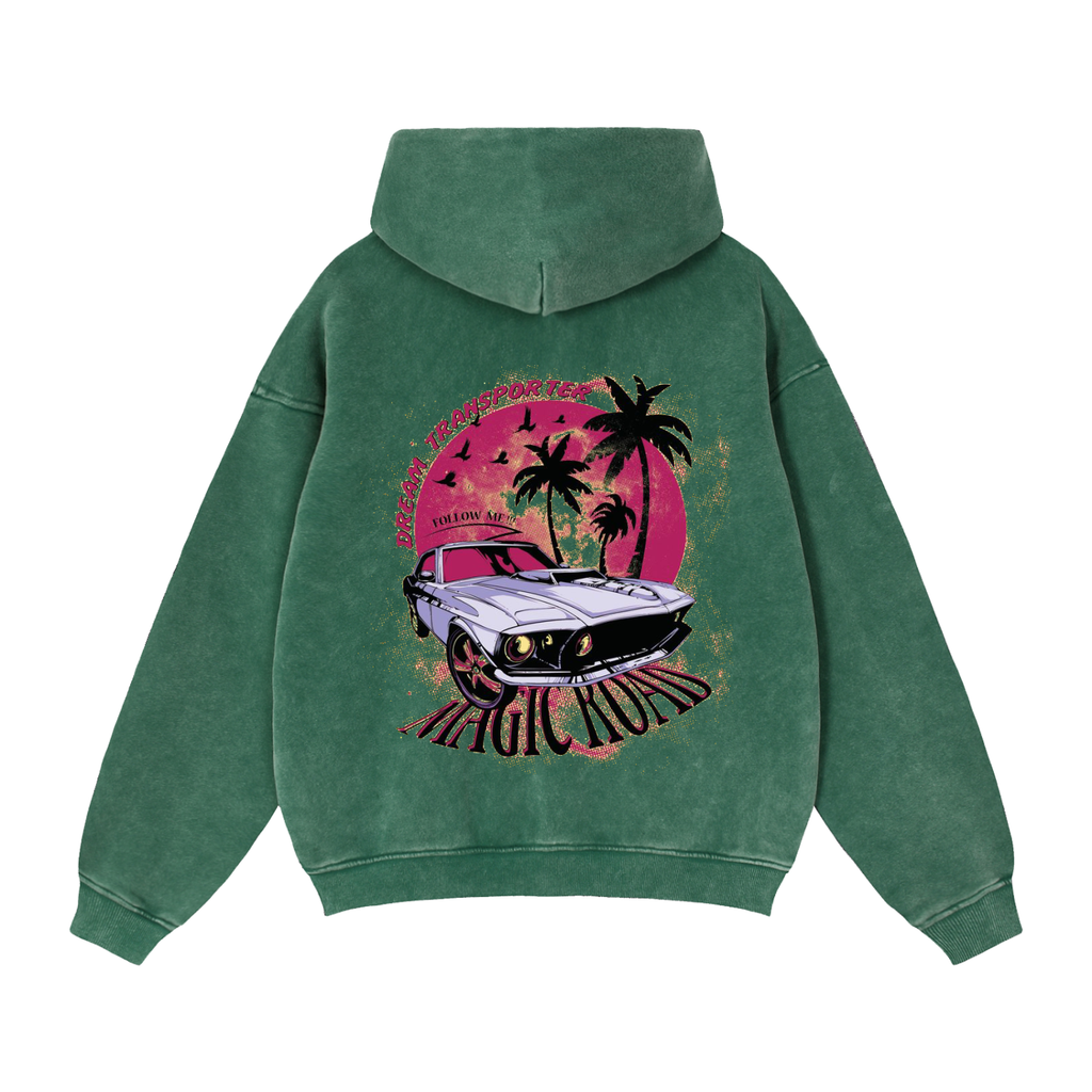 Zip-Through Boxy Fleece Hoodie