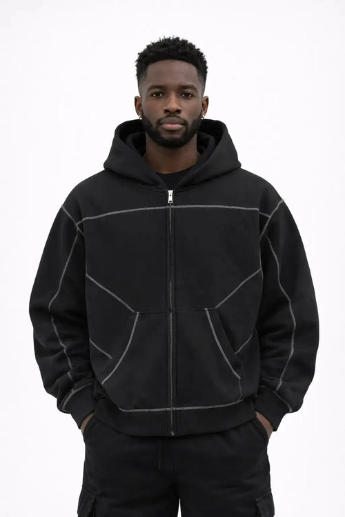 Black core cotton hoodie
