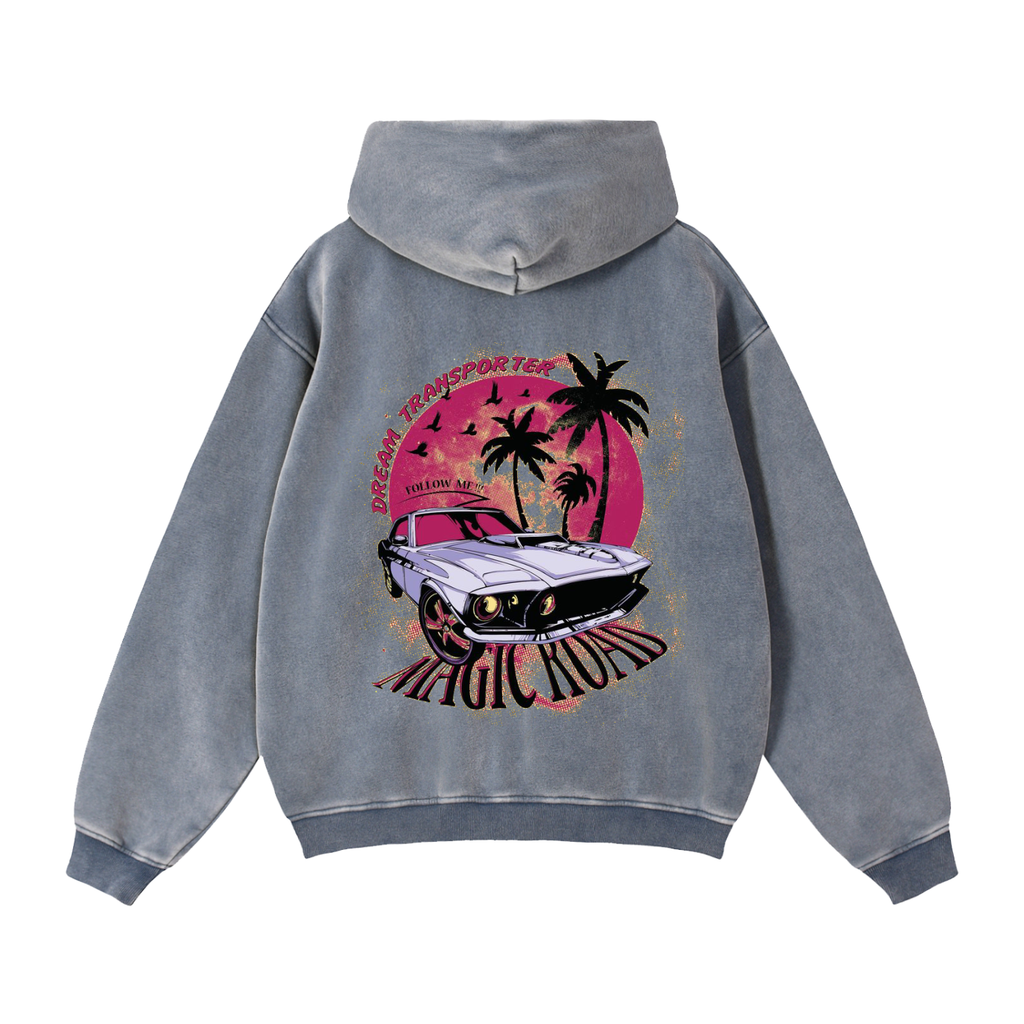 Zip-Through Boxy Fleece Hoodie